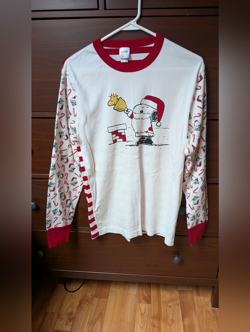 Hanna Andersson Peanuts Snoopy Holiday Pajamas Top Size m